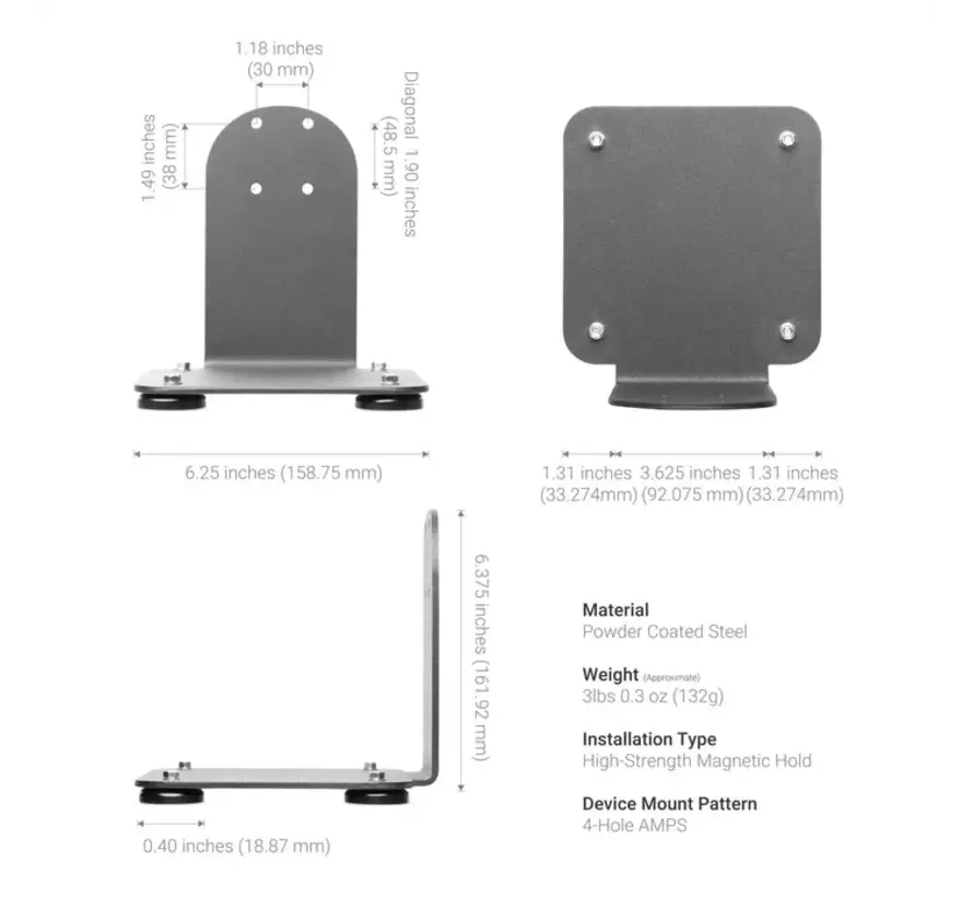 SteadyMag™ universele barcode scanner houder met magnetisch montage