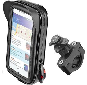 Lampa Optiline Waterdichte Hoes Telefoonhouder Motor - Scooter - Fiets - Stuurbevestiging