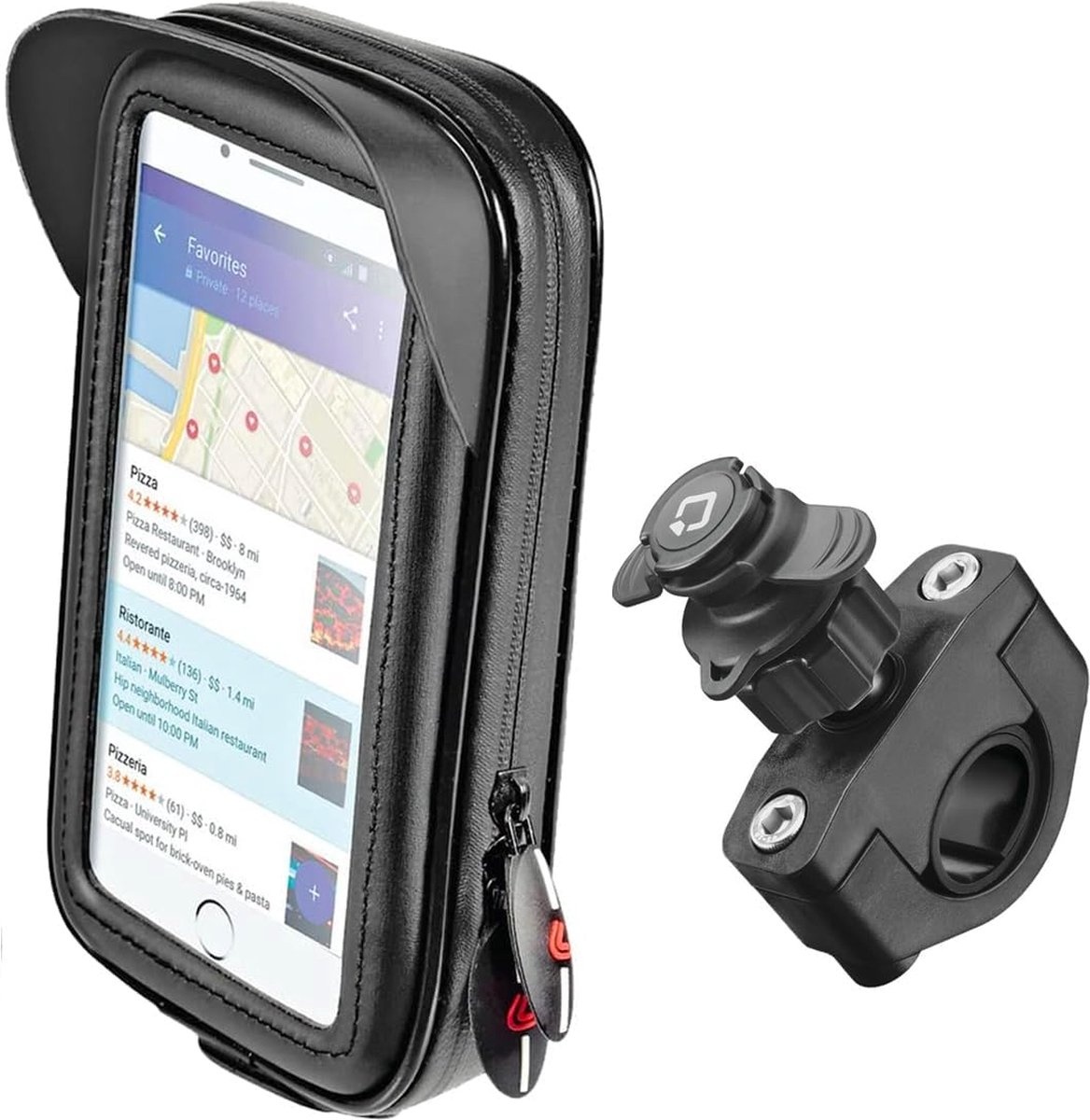 Lampa Optiline Waterdichte Hoes Telefoonhouder Motor - Scooter - Fiets - Stuurbevestiging