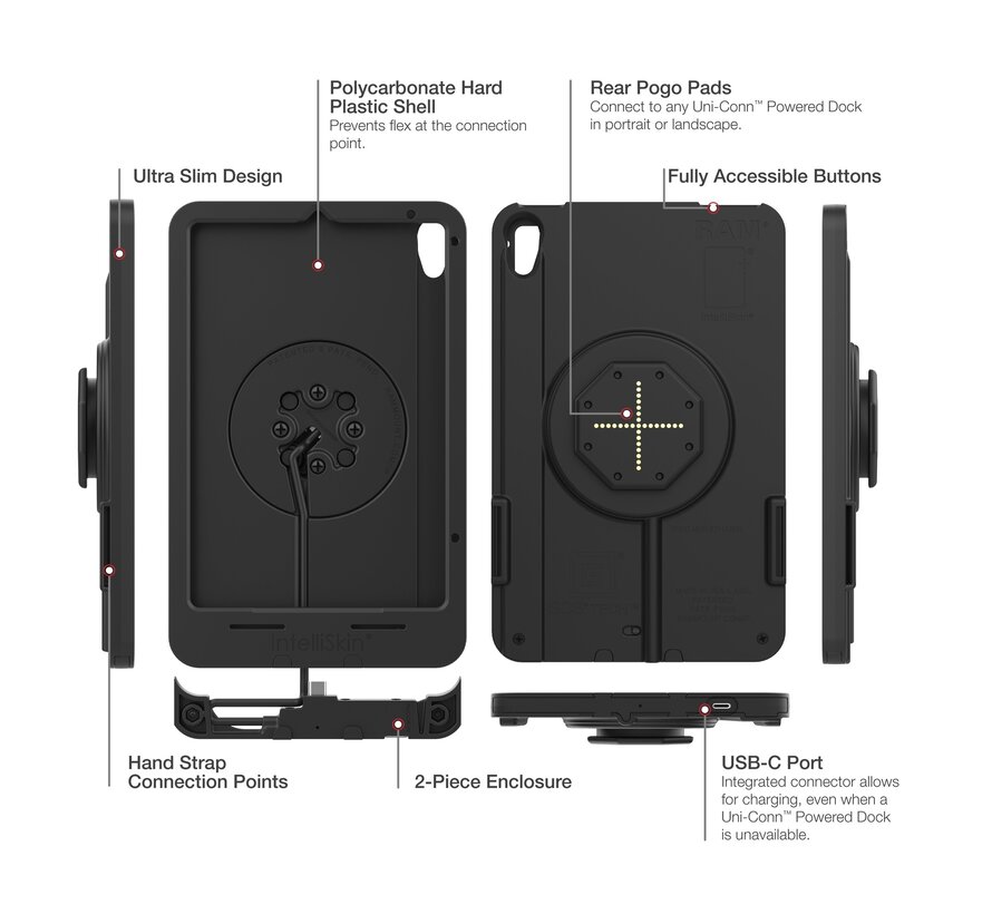 IntelliSkin® Thin-Case™ voor Apple iPad mini (A17 Pro) & mini 6 (Pogo Pads aan achterkant)