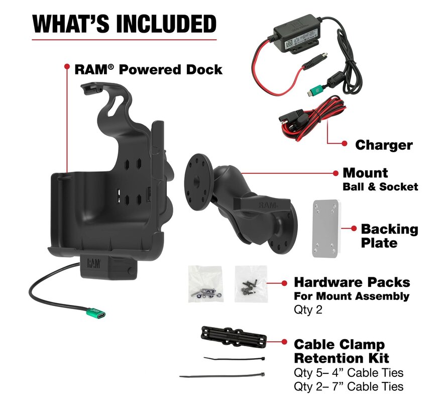Powered Dock & Dashboard Mount for Samsung Tab Active Pro SAM52CPU