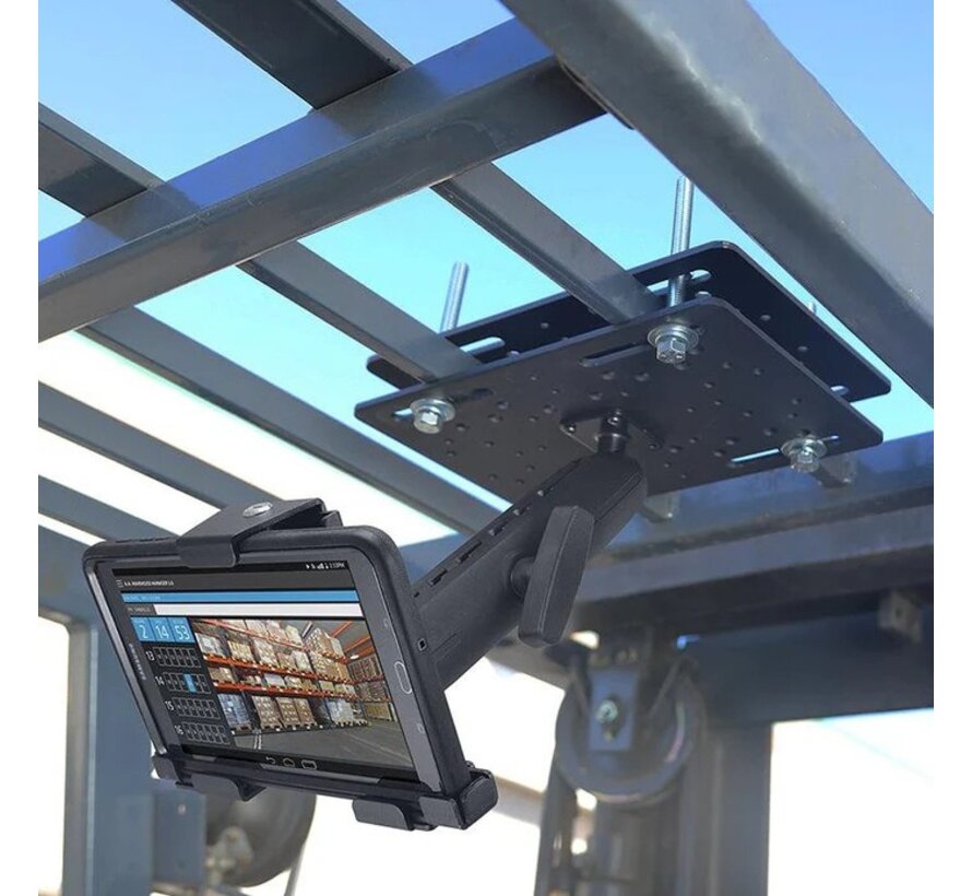 Metalen heftruckkooi/overhead tablethouder universeel met slot
