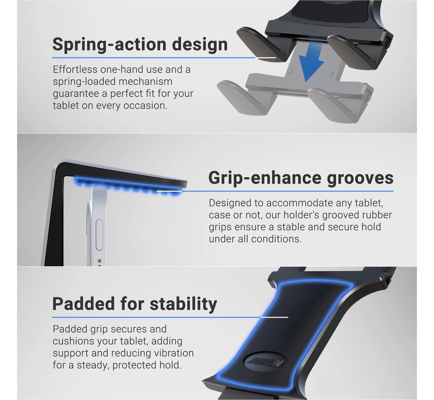 Heftruckmontageset Slim-Grip tablethouder universeel