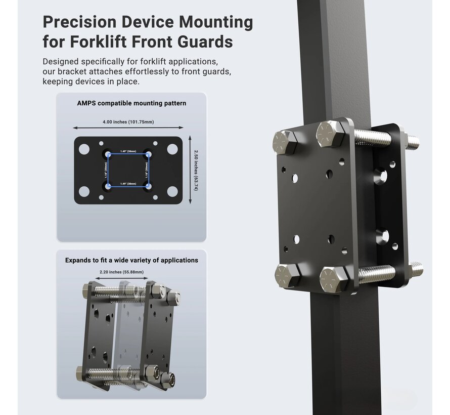 Heftruckmontageset telefoon/tablethouder universeel