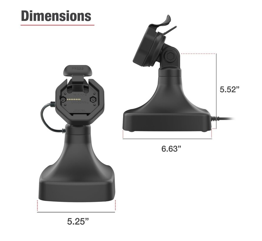 GDS® Uni-Conn™ Kantel- en Draai Kiosk Dock met oplaadfunctie via USB-C