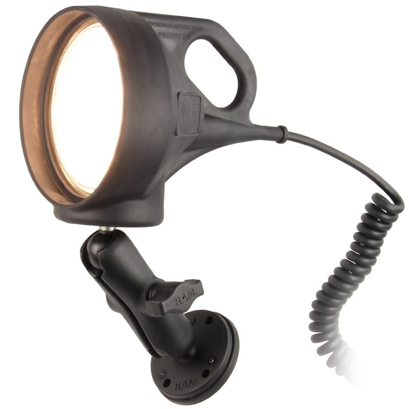 RAM Mount Magnetische Dubbele Balhouder met LED-spotlicht