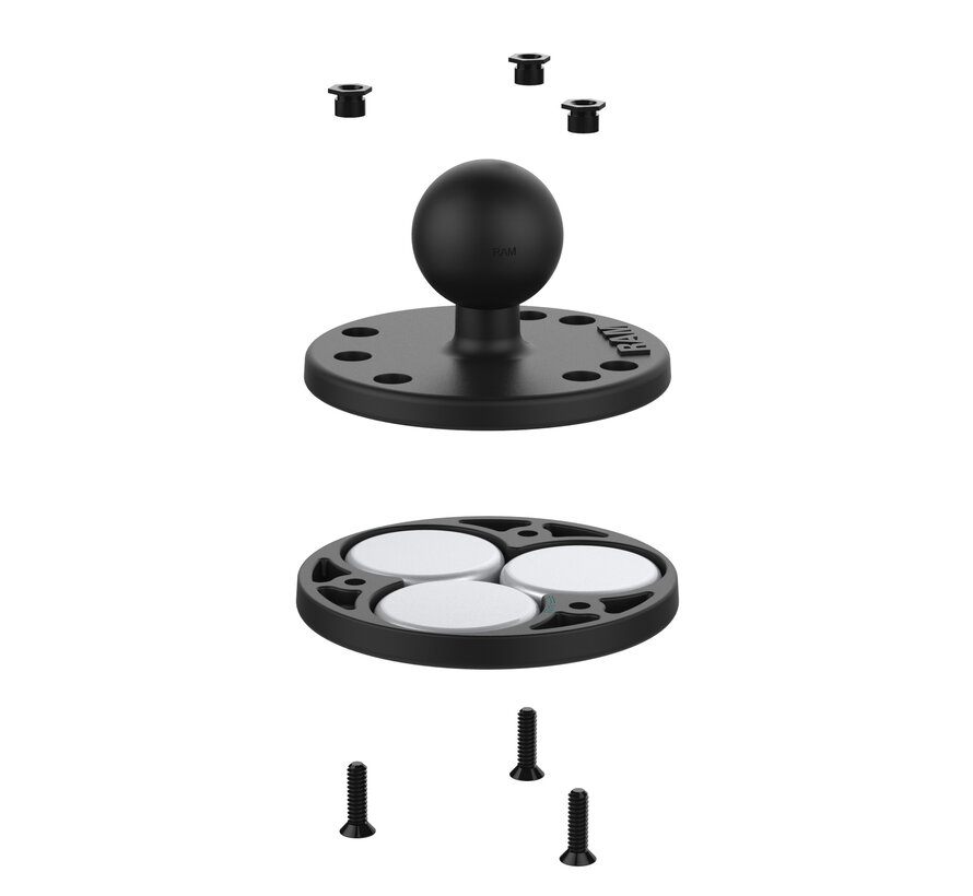 RAM Triple Magnetic Base met B-kogel RAM-B-202-339U