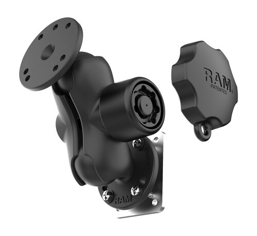 RAM Mount Locking Drill-Down dashboardmontage met steunplaat RAM-101L-B-225B2U