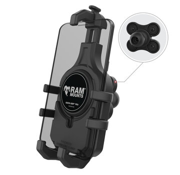 RAM Mount Quick-Grip™ Pro Telefoonhouder met Kogel en Trillingsdempers RAM-HOL-PD5BVU
