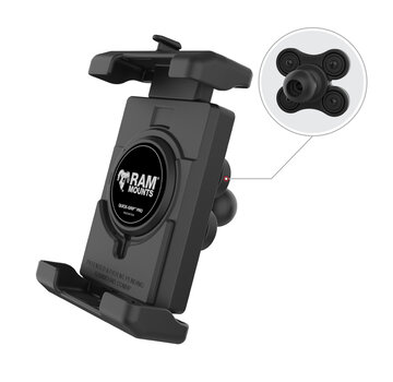 RAM Mount Quick-Grip™ Pro XL Telefoonhouder met Kogel en Trillingdemper  RAM-HOL-PD7BVU