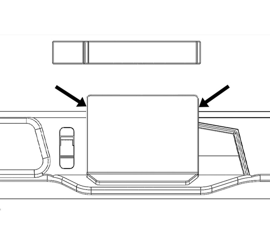 Proclip VW Crafter 25-Center mount-ONLY for 10,4” screen