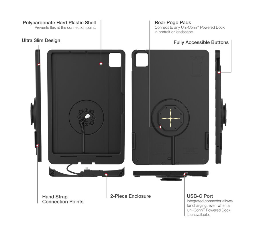 IntelliSkin® Thin-Case™ iPad Air 11 (M2) (Achterste Pogo Pads) (Pogo Pads aan achterkant)