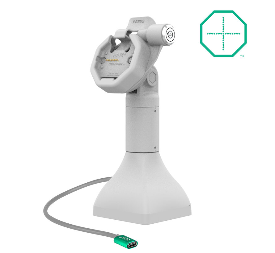 GDS® Uni-Conn™ 18 cm Pedestal Dock met slot en oplaadfunctie via USB-C