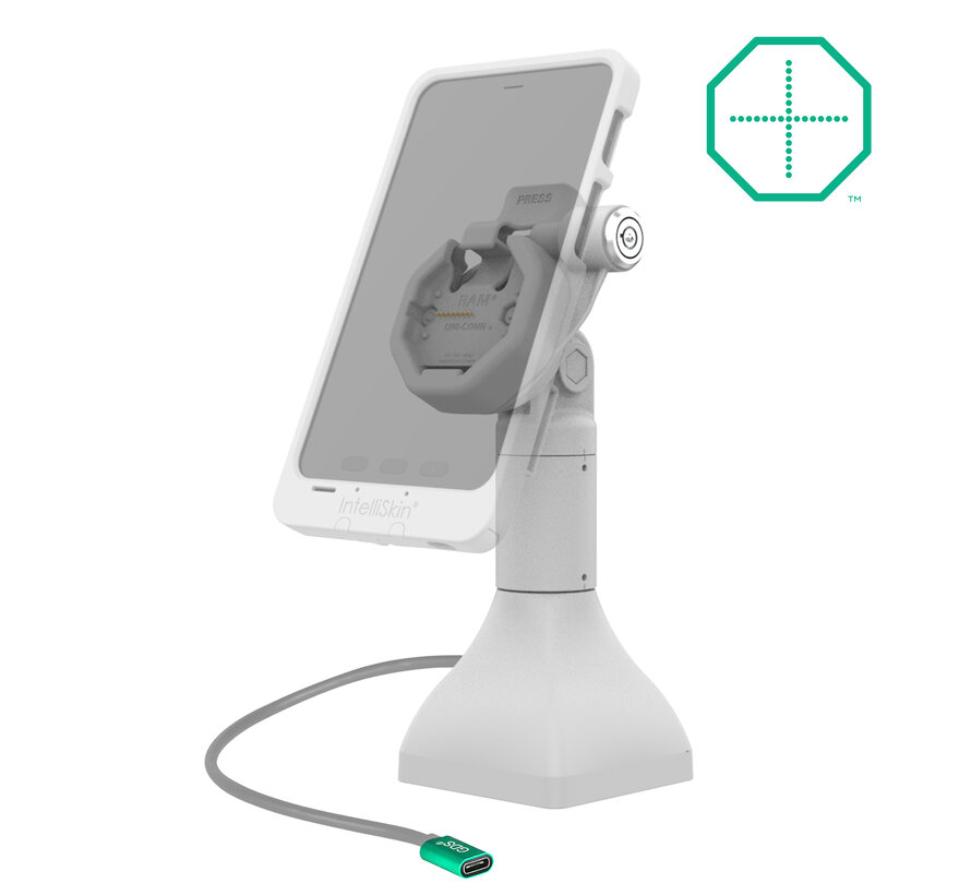 GDS® Uni-Conn™ 18 cm Pedestal Dock met slot en oplaadfunctie via USB-C