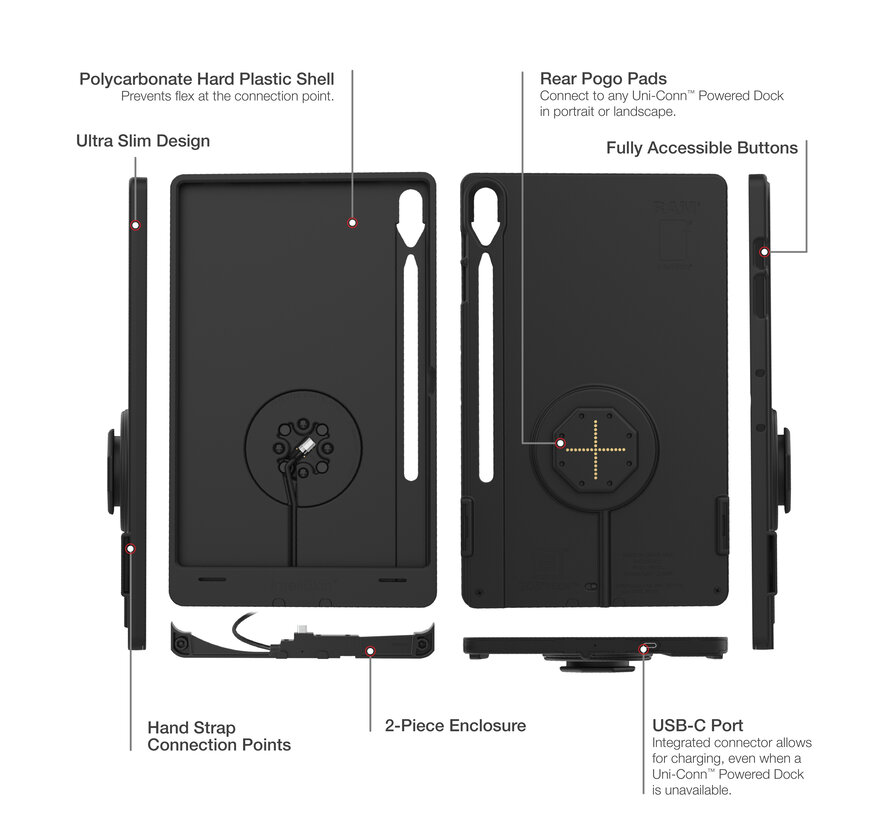 IntelliSkin® Thin-Case™ voor Samsung Tab S10+, S9+ en S9 FE+ (Pogo Pads aan achterkant)