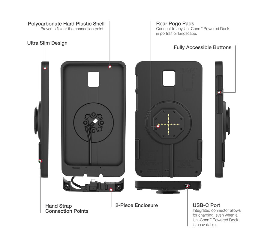 IntelliSkin® Thin-Case™ voor Tab Active5 & 3 (Pogo Pads aan achterkant)