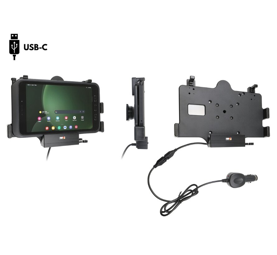 houder met sigplug lader Samsung Gal. TAB Active3/5 + USB A/C poort