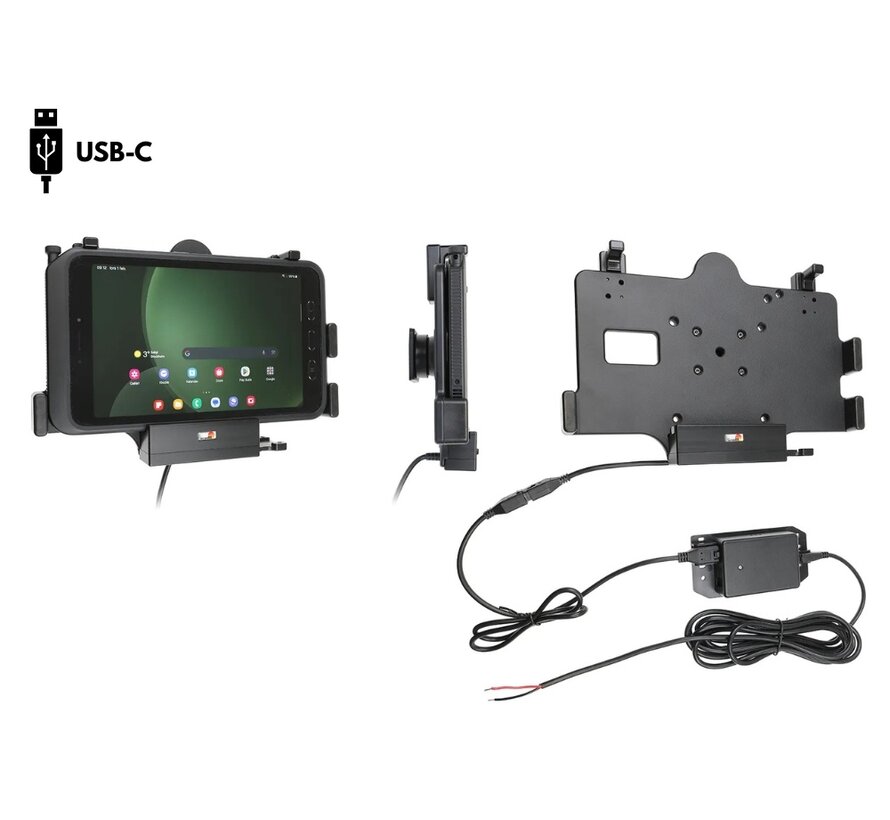 houder/lader Samsung Gal. TAB Active3/5 + USB A/C poort, Molex