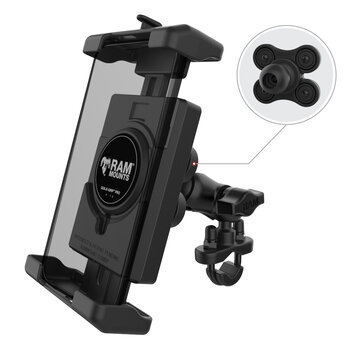RAM Mount Quick-Grip™ Pro XL Trillingdempende Telefoonbevestiging met U-bout basis