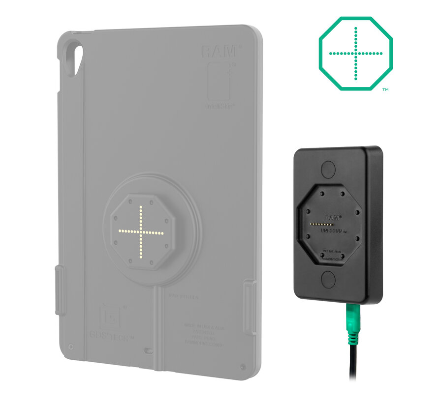 GDS® Uni-Conn™ powered Wanddock met USB-C