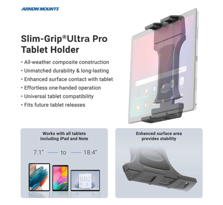 Slim-Grip® Ultra Pro Universele Tablethouder met AMPS-montagepatroon