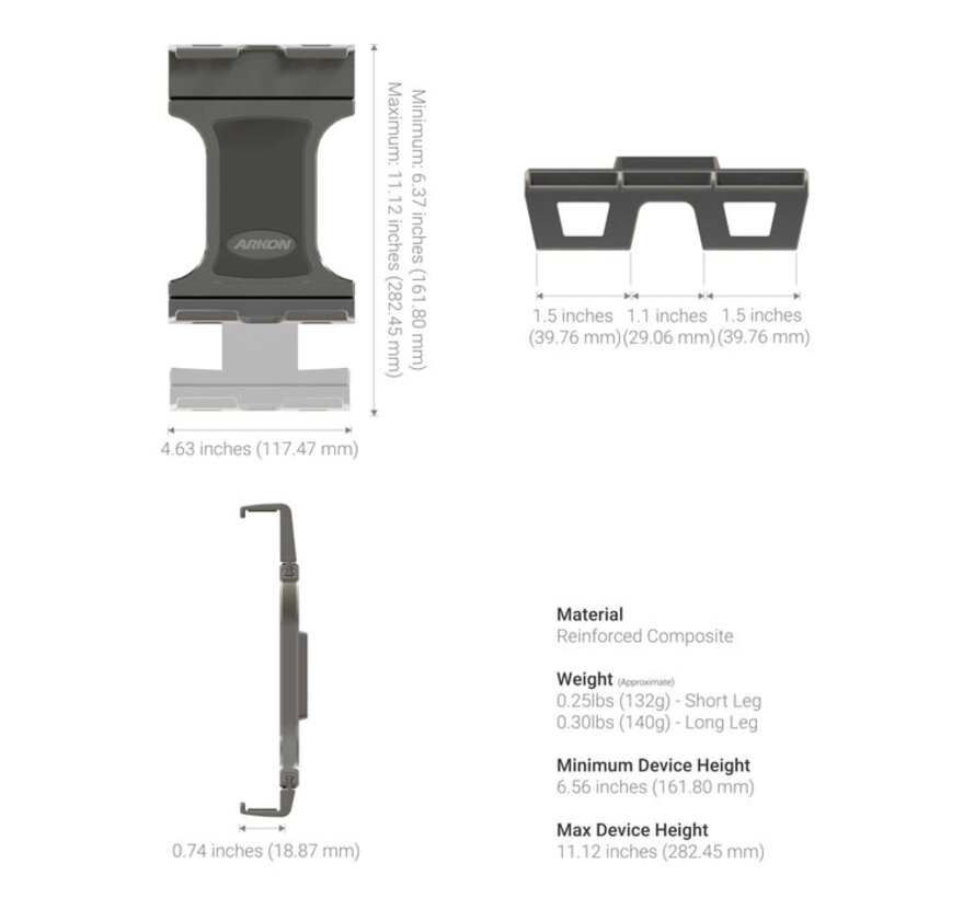 Slim-Grip® Ultra Pro Universele Tablethouder met AMPS-montagepatroon