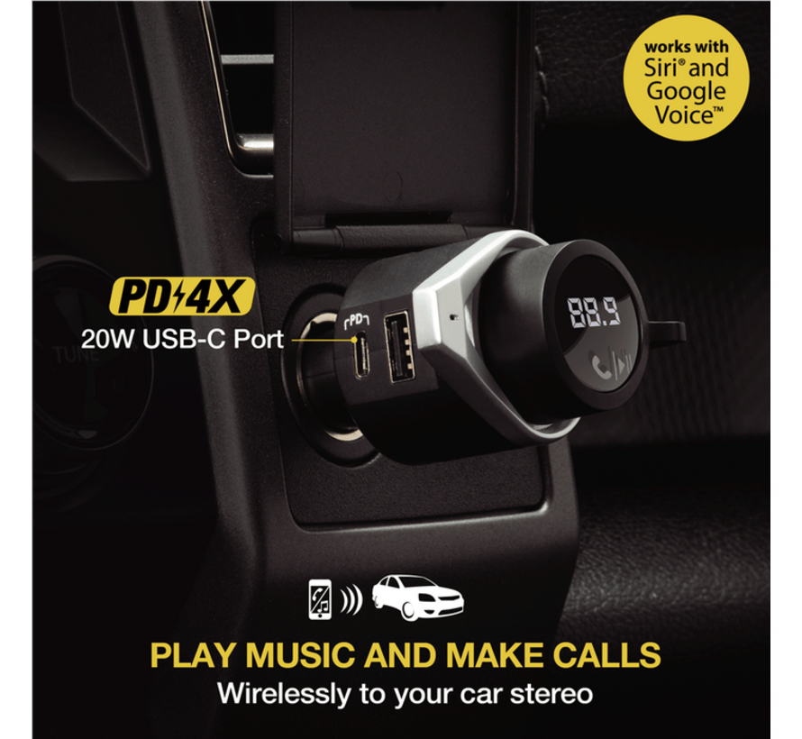 BTFreq Pro Wireless Carkit FM transmitter 18W PD