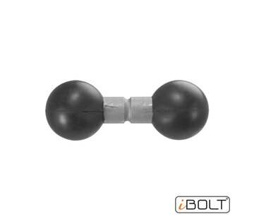 iBolt 25mm / 1 inch  metalen verlengkogeladapter Double Ball