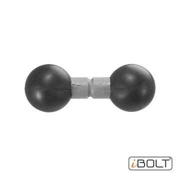 iBolt 25mm / 1 inch  metalen verlengkogeladapter Double Ball