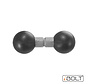 25mm / 1 inch  metalen verlengkogeladapter Double Ball