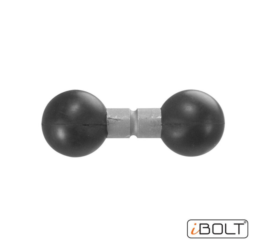 25mm / 1 inch  metalen verlengkogeladapter Double Ball