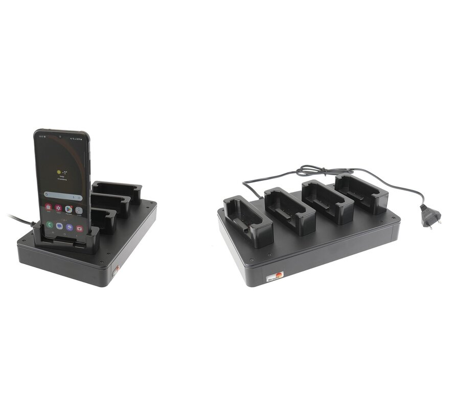 4-weg desktop-oplaadstation voor Samsung XCover6 Pro/7 Pro