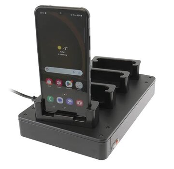 Brodit 4-weg desktop-oplaadstation voor Samsung XCover6 Pro/7 Pro