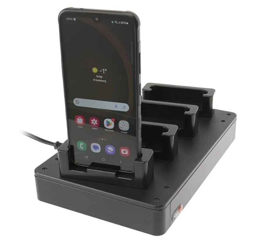 4-weg desktop-oplaadstation voor Samsung XCover6 Pro/7 Pro