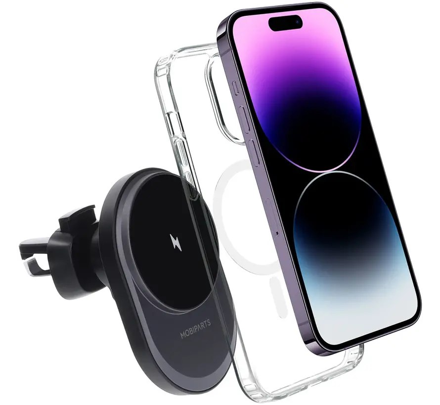 Mobiparts Magnetic Wireless Car Charger 15W  ventilatierooster