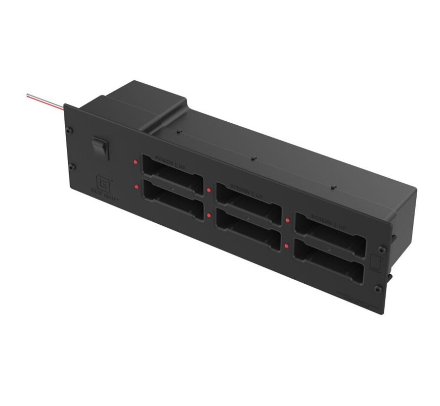GDS® 6-poorts oplaadmodule voor IntelliSkin®-telefoons in kasten