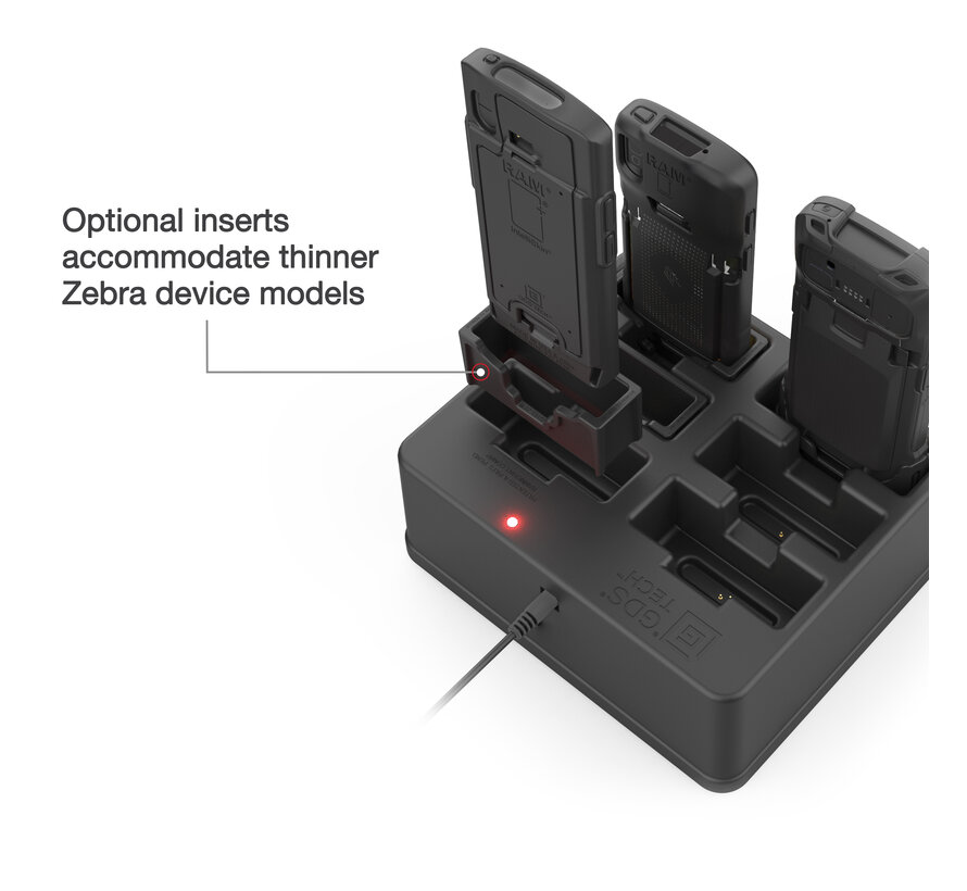 GDS® 6-Poort Gevoede Dock voor Handhelds met IntelliSkin®