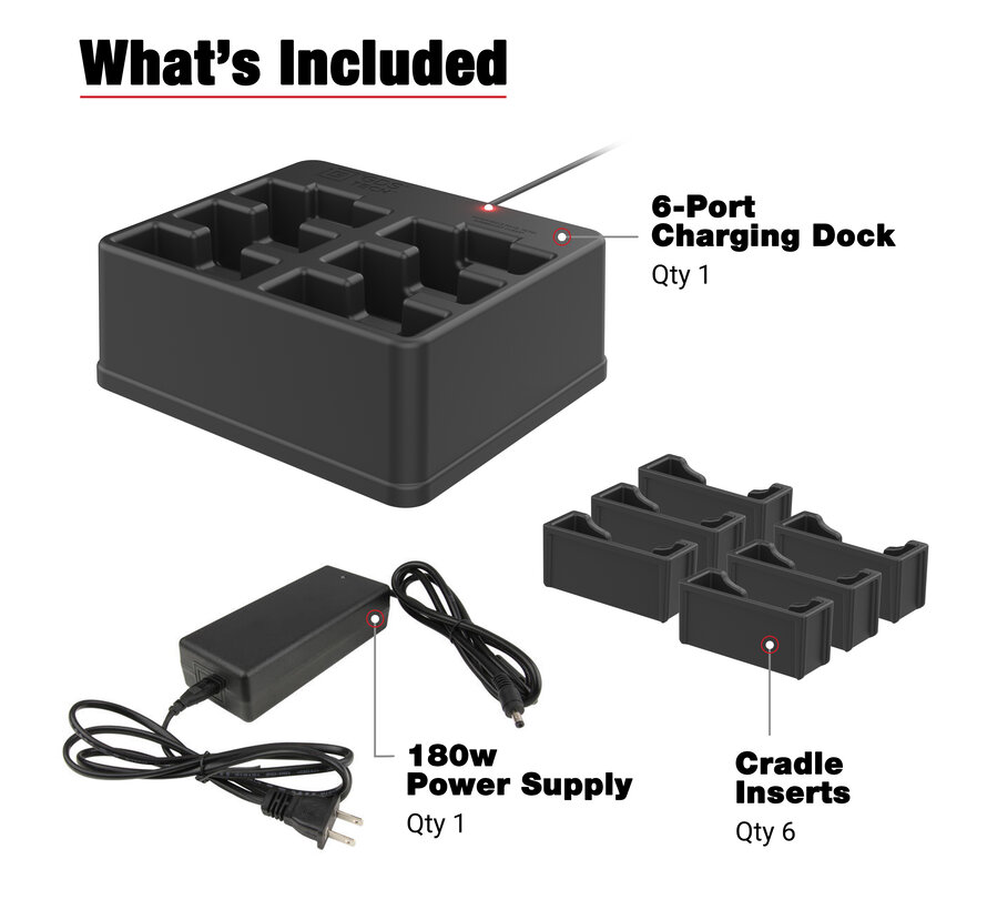 GDS® 6-Poort Gevoede Dock voor Handhelds met IntelliSkin®