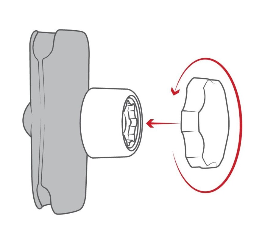 Combination Pin-Lock™ Beveiligde knop C-klemhouders