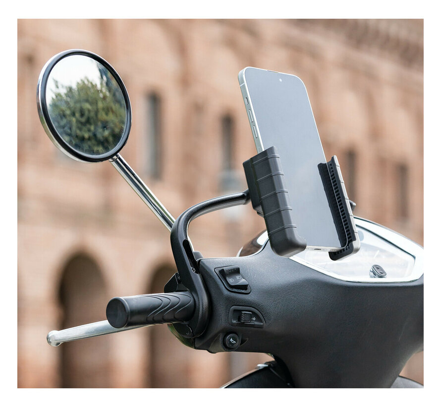 Smart Handle Grip, telefoonhouder met bevestiging voor de linker handgreep van  scooter