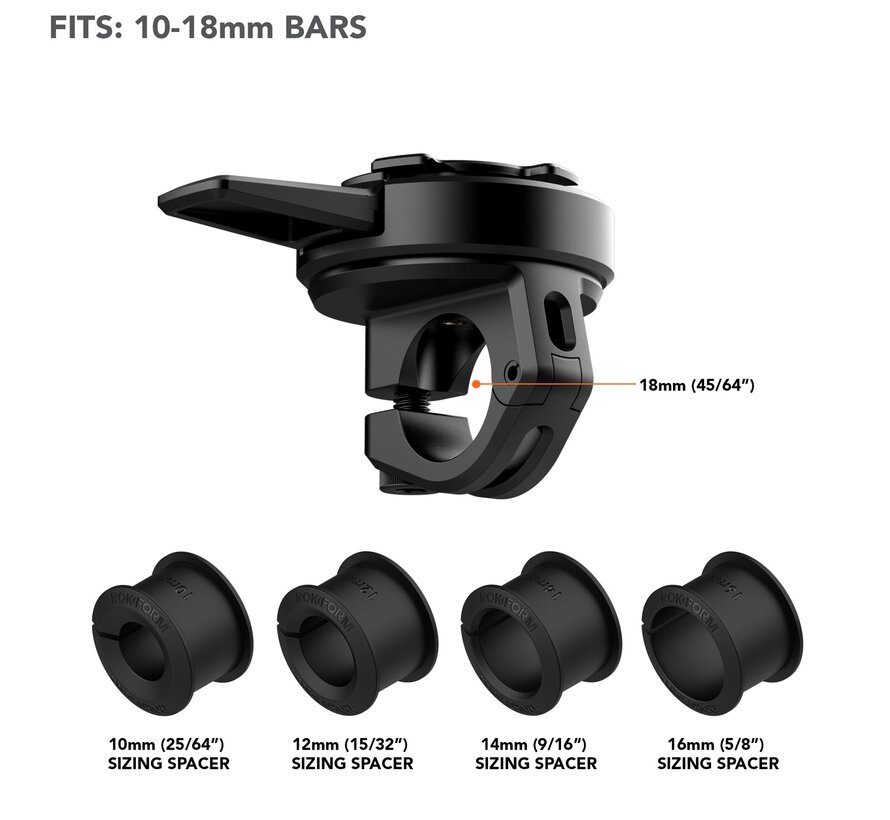 Dunne stangbevestiging, spiegelstang mount