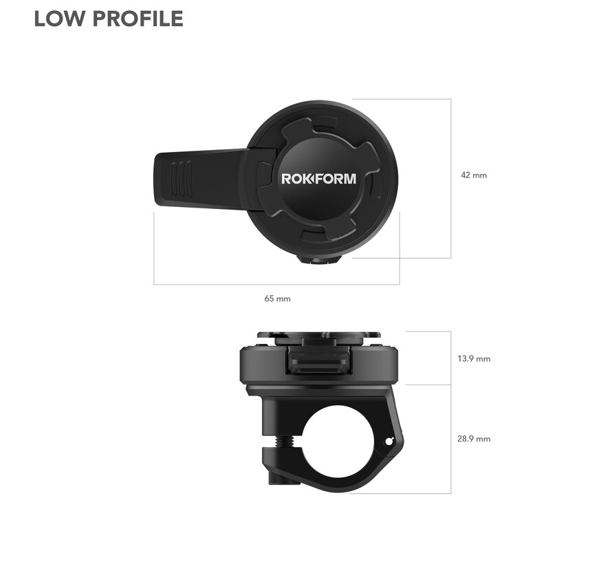 Dunne stangbevestiging, spiegelstang mount
