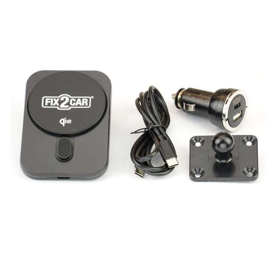 Fix2Car wireless Qi2 charger 15W Magsafe iPhone 12-17
