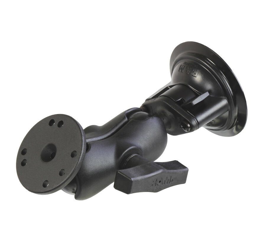 Twist-Lock™ Zuigcupbevestiging met ronde plaatadapter korte arm -C-Maat