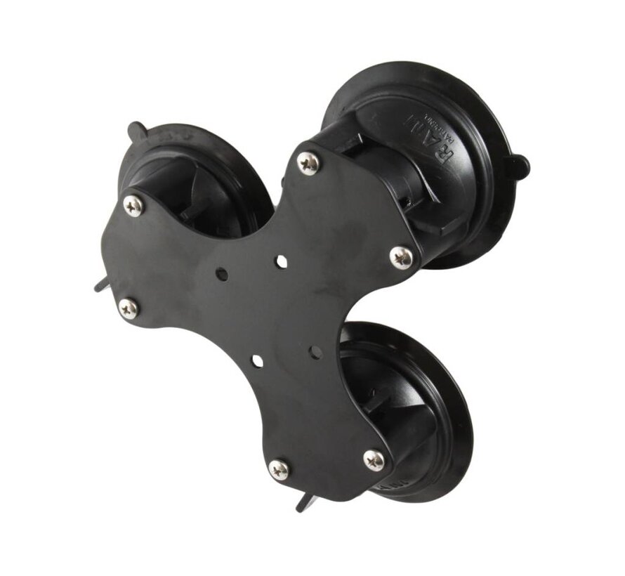 Twist-Lock™ Triple zuignap basis met C-kogel