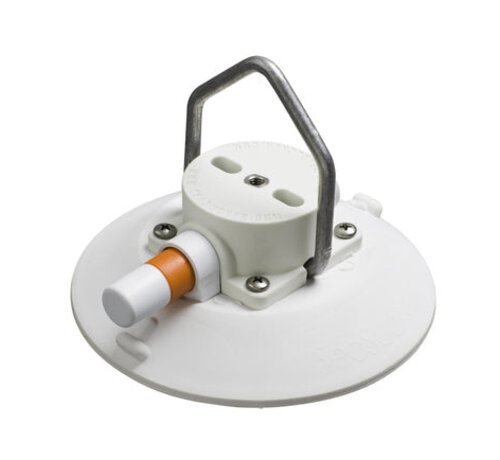 Seasucker 15 cm zuignap met puntige D-ring van roestvrij staal