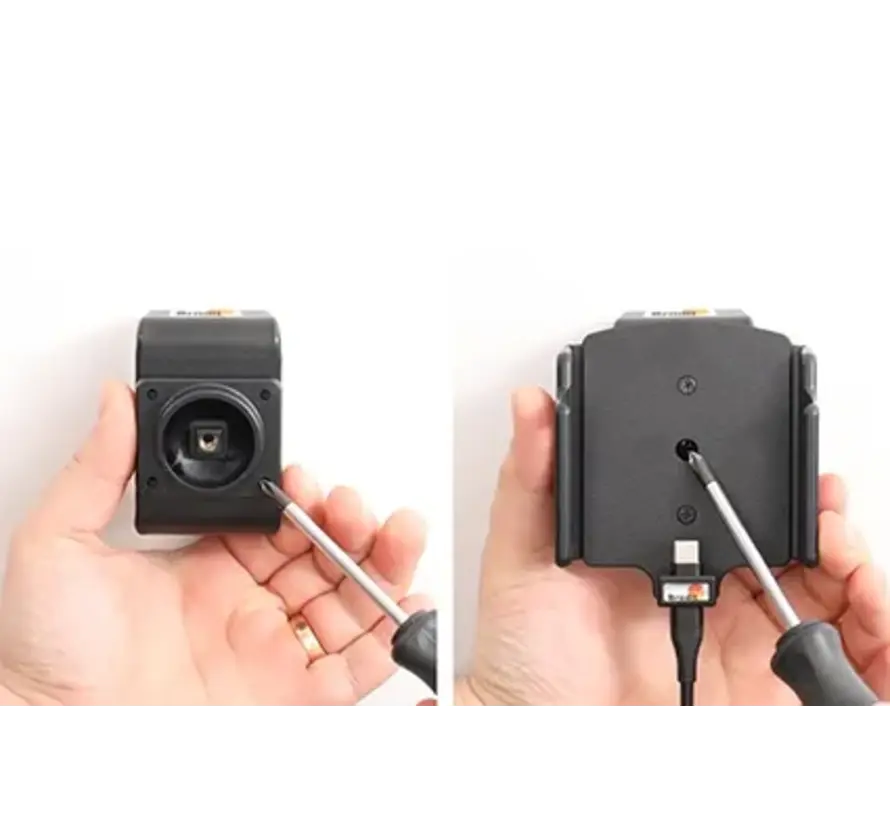 Smartphone houder Universeel  75-89mm / dik 6-10mm met USB-C