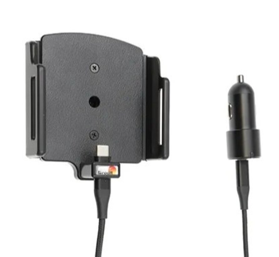 Smartphone houder Universeel  75-89mm / dik 8-12mm met USB-C