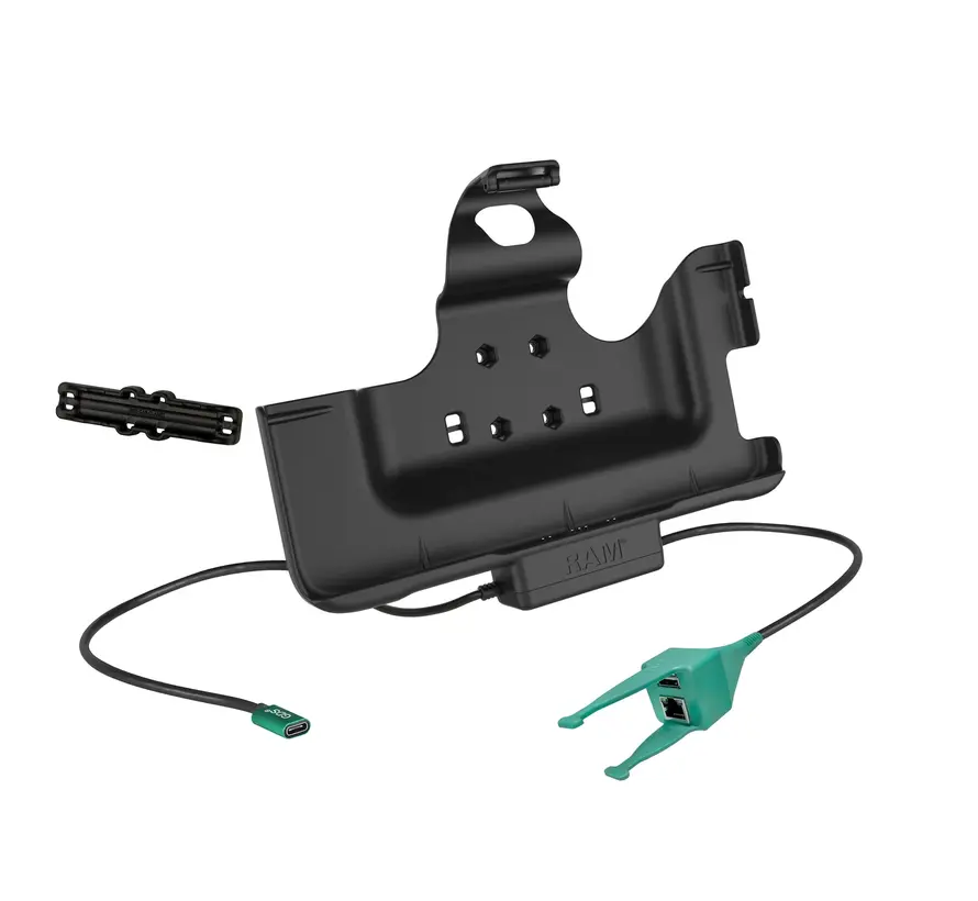 USB-C Gevoede Dock + USB-A & RJ45 Data voor Samsung Tab Active4/5 Pro & Tab Active Pro