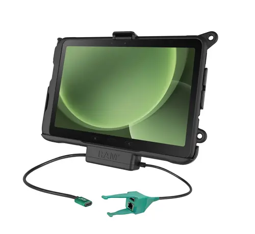 RAM Mount USB-C Gevoede Dock + USB-A & RJ45 Data voor Samsung Tab Active4/5 Pro & Tab Active Pro